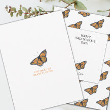 Carte de la Saint-Valentin papillon
