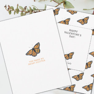 Carte de la Saint-Valentin papillon
