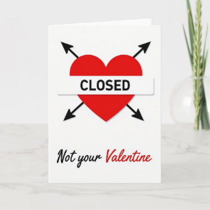 Carte de la Saint-Valentin pas pour toi