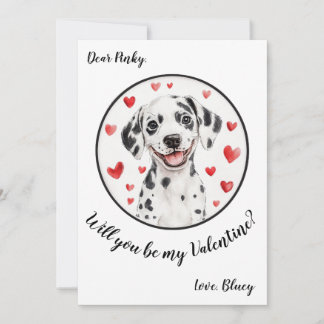 Carte de la Saint-Valentin personnalisable Dalmati