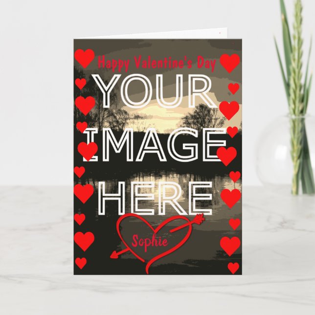 Carte de la Saint-Valentin personnalisée Blank Pho (Devant)