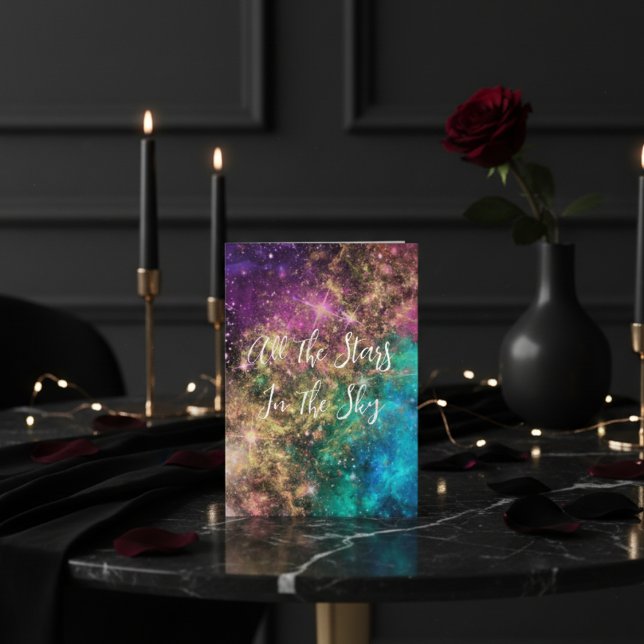 Carte de la Saint-Valentin personnalisée Étoiles c (Créateur téléchargé)