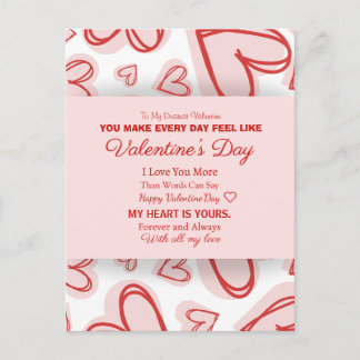 Carte de la Saint-Valentin Personnalisée Romantiqu