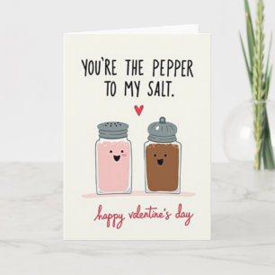 Carte de la Saint-Valentin Poivre Pour Mon Sel