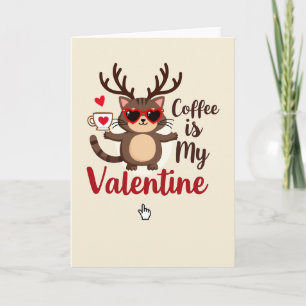 Carte de la Saint-Valentin pour amateur de café av