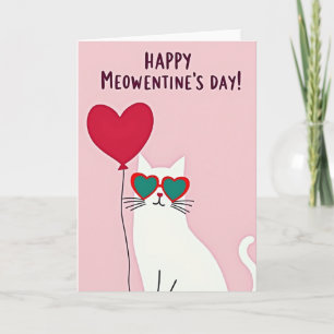 Carte de la Saint-Valentin pour chat « Happy Meowe