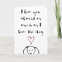 Carte de la Saint-Valentin pour chien