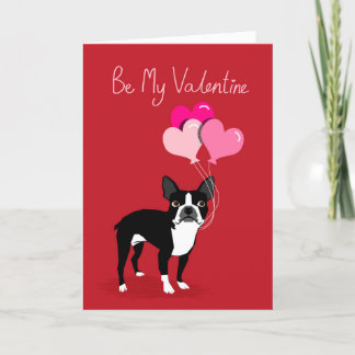 Carte de la Saint-Valentin pour chien Boston Terri