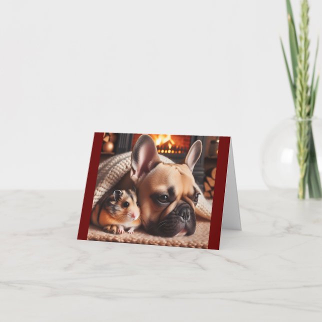 Carte de la Saint-Valentin pour chien et hamster (Devant)