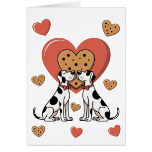 Carte de la Saint-Valentin pour Dogue Allemand