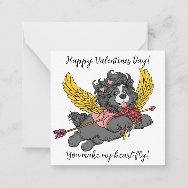 Carte de la Saint-Valentin pour enfants avec un ch (Devant)