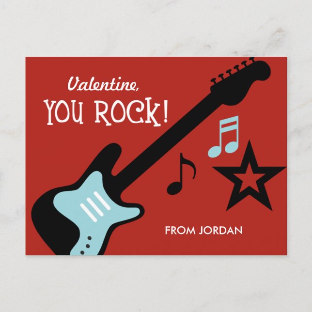Carte de la Saint Valentin pour enfants - You Rock (Devant)