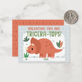Carte de la Saint-Valentin pour la classe des dino