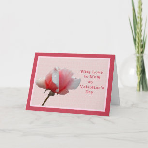 Carte de la Saint-Valentin pour maman Rose rose