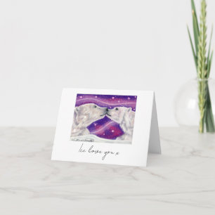 Carte de la Saint-Valentin pour ours polaire