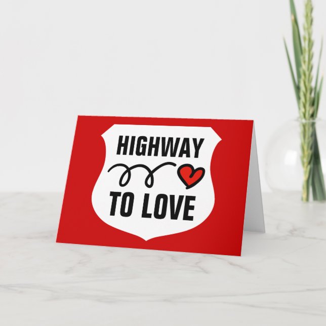 Carte de la Saint-Valentin pour petit ami Highway  (Devant)