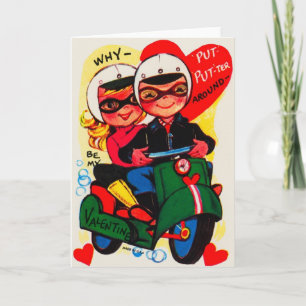 Carte de la Saint Valentin pour Scooter Retro