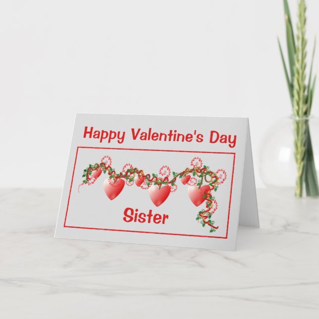 Carte de la Saint-Valentin pour sœur (Devant)