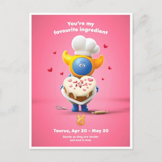 Carte de la Saint-Valentin pour Taureau (Devant)