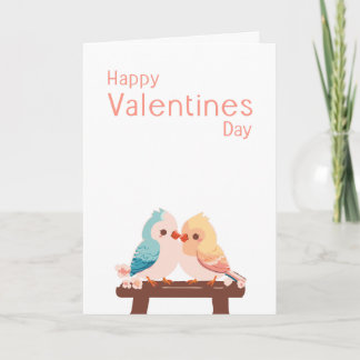 Carte de la Saint-Valentin pour tourtereaux mignon