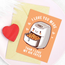 Carte de la Saint-Valentin pour une friteuse migno