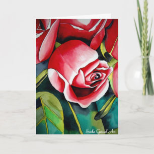 Carte de la Saint-Valentin Rosebud rose