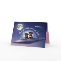 Carte de la Saint-Valentin Rottweiler