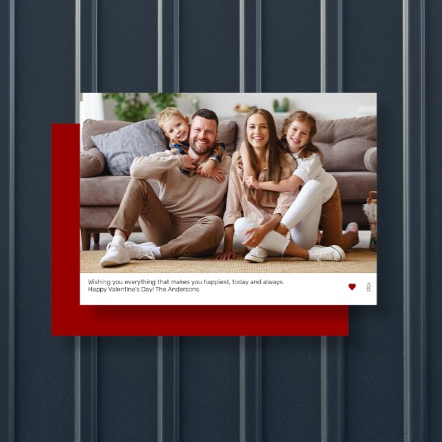 Carte de la Saint-Valentin Rouge moderne ultra min (Créateur téléchargé)