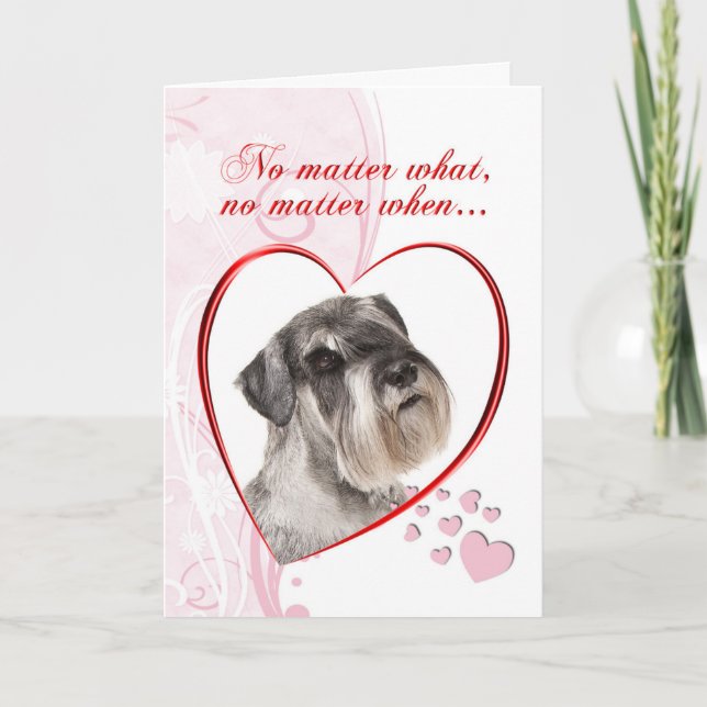 Carte de la Saint-Valentin Schnauzer (Devant)