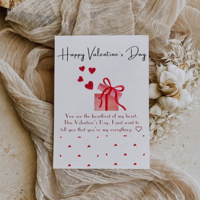 Carte de la Saint-Valentin Simple Heart (Simple Heart Valentine's Day Card)