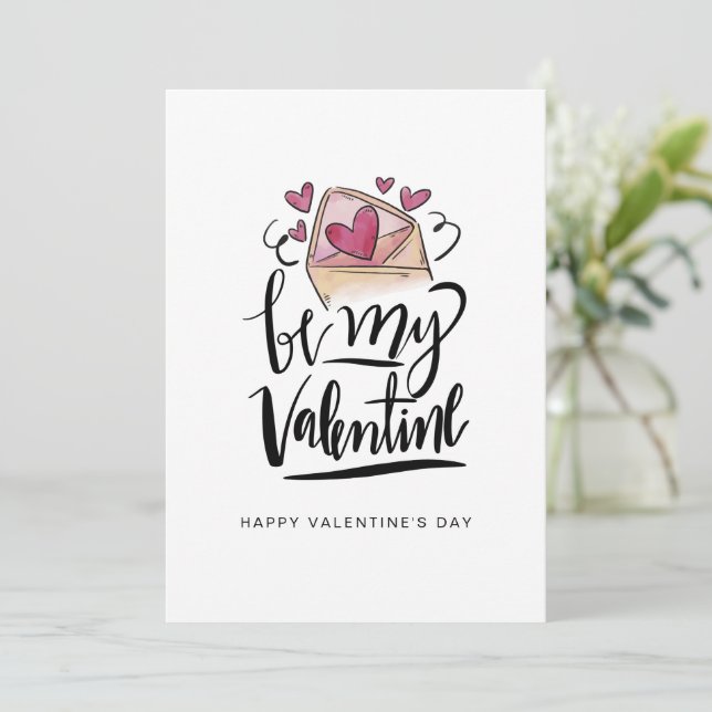 Carte de la Saint-Valentin Sois mon Valentin (Debout devant)
