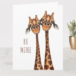 Carte de la Saint-Valentin - 'Soyez à moi' Girafes
