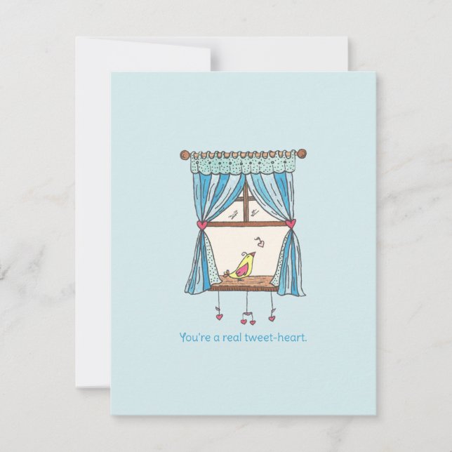 Carte de la Saint-Valentin Tweet Heart Bird (Devant)