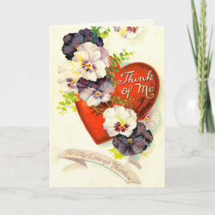 Carte de la Saint Valentin victorienne rétro