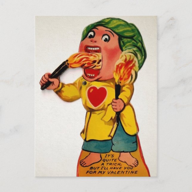 Carte de la Saint-Valentin Vintage Fire Eater (Devant)