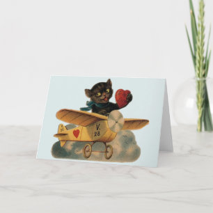 Carte de la Saint-Valentin vintage pour pilote de 