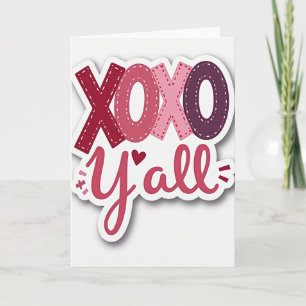Carte de la Saint-Valentin Xoxo Yall Rose