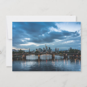 Carte de la skyline de Francfort Allemagne