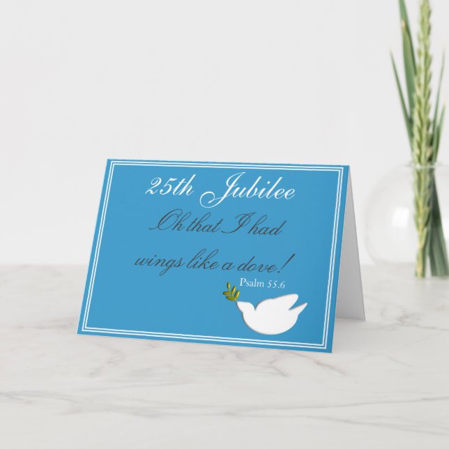 Carte de la soeur catholique "25e jubilé" (Devant)