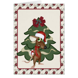Carte de la souris Noël