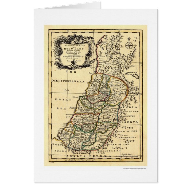 Carte de la Terre Sainte de l'Israël par Bowen (Devant)