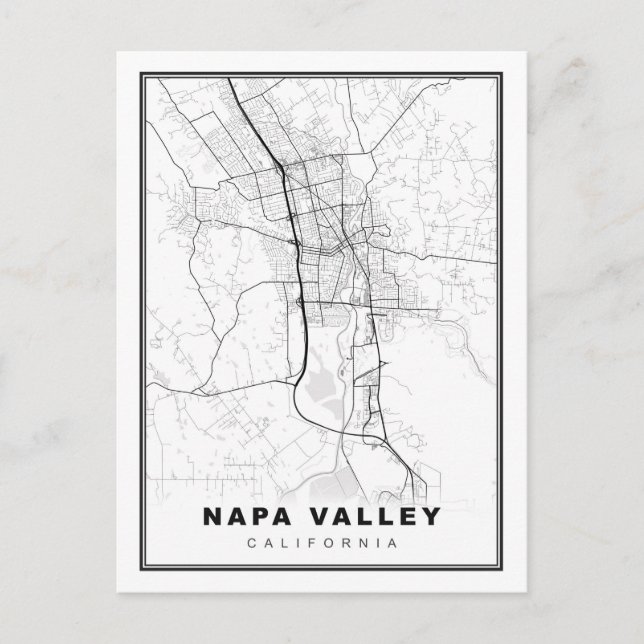 Carte de la vallée de Napa (Devant)