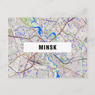 CARTE DE LA VILLE CARTES POSTCARDS ♥ Minsk