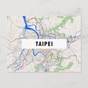 CARTE DE LA VILLE CARTES POSTCARDS ♥ Taipei