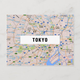 CARTE DE LA VILLE CARTES POSTCARDS ♥ Tokyo