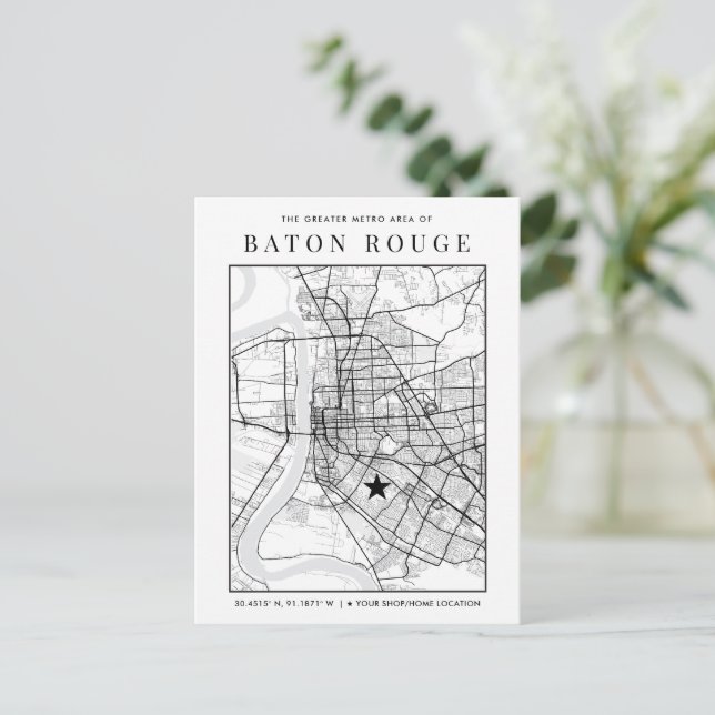 Carte de la ville de Baton Rouge + votre marqueur  (Debout devant)