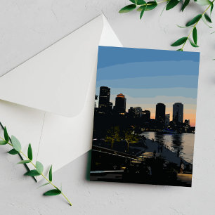 Carte de la ville de Boston Seaport au coucher du 