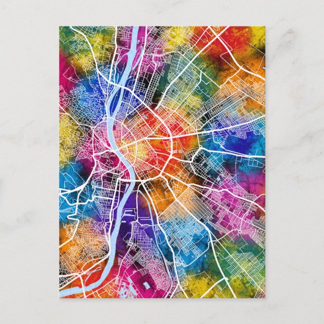 Carte de la ville de Budapest Hongrie (Devant)