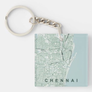 Carte de la ville de Chennai, Inde & Texte personn