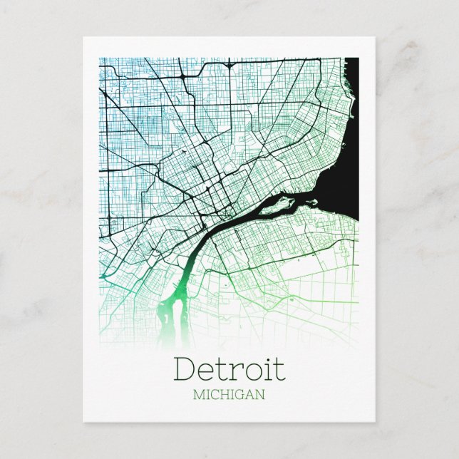 Carte de la ville de Detroit (Devant)